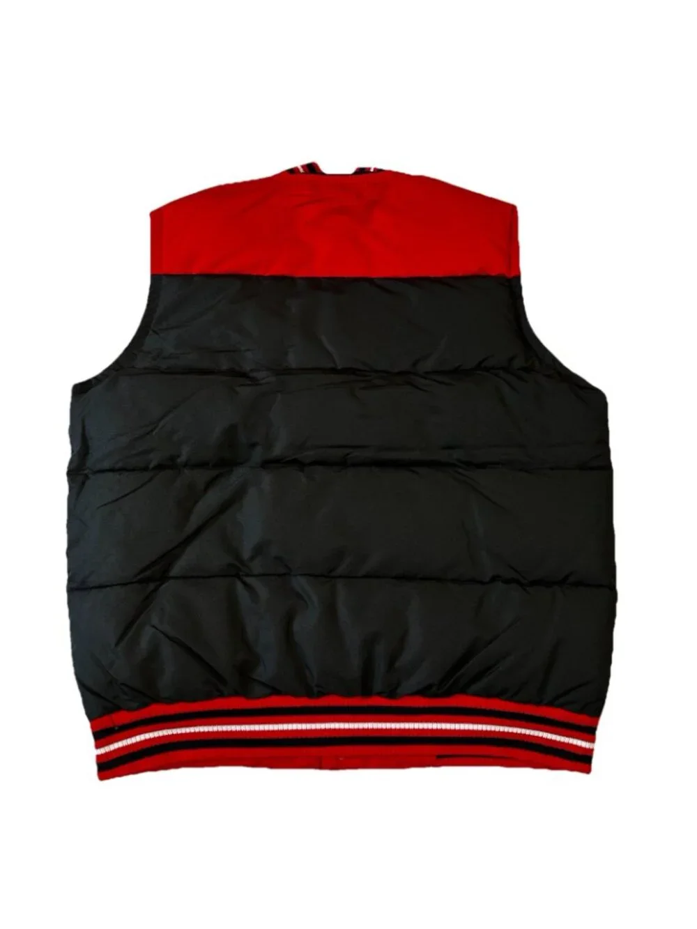 Miami Heat Mens Large Reversible Puffer Vest Black Red JH Design NBA Snap Button